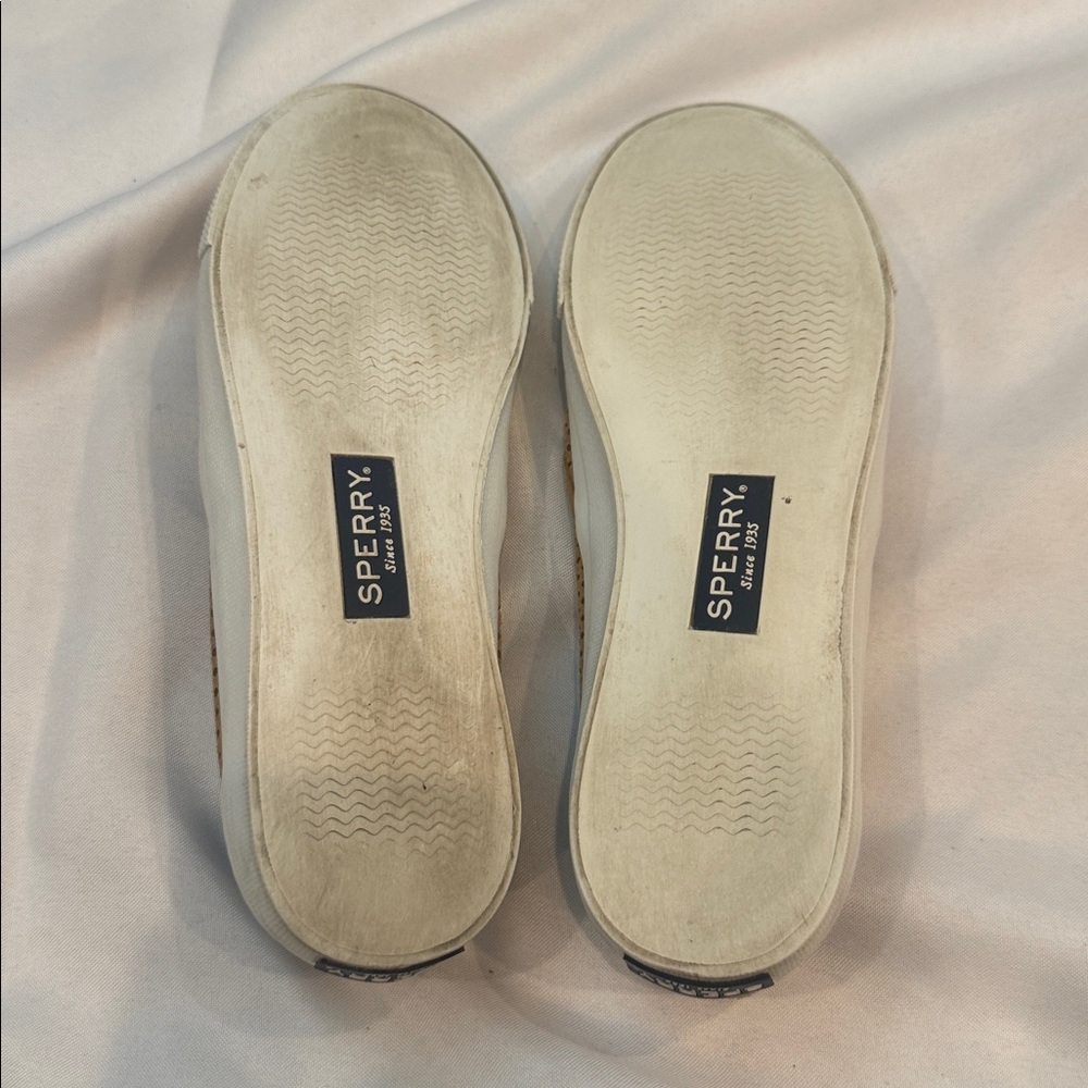 Sperry Tan Seaside Perforated Slip-On Sneakers, Women’s 8 - Picture 2 of 3